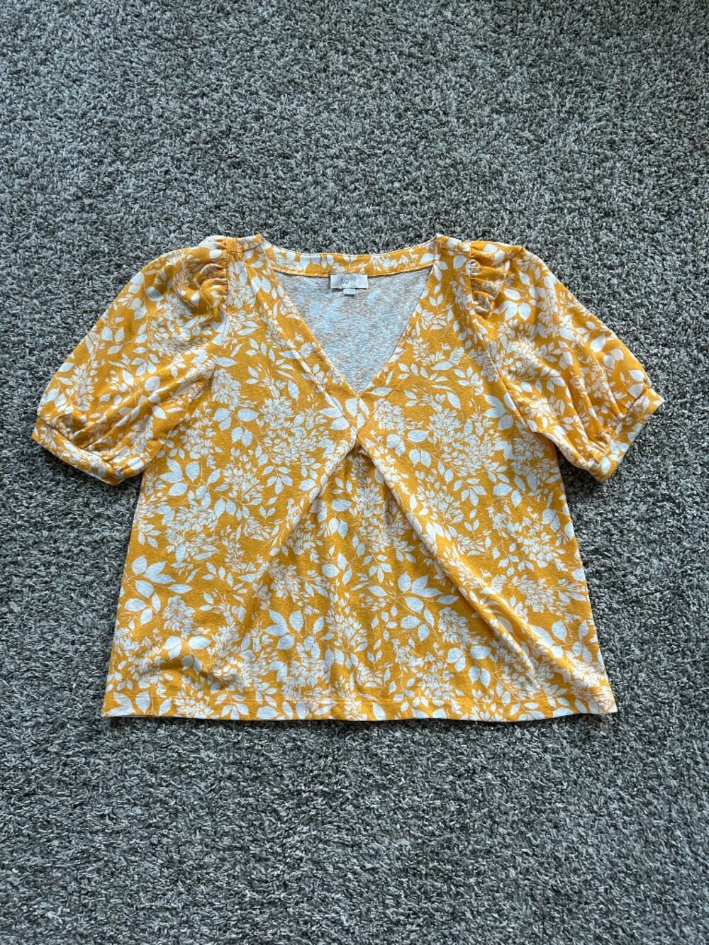 LOFT Outlet Yellow and White Floral Blouse
